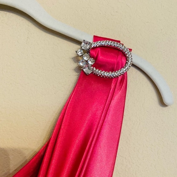 Barbie Pink One Shoulder Party Formal Maxi Dress Size XS - Picture 8 of 16